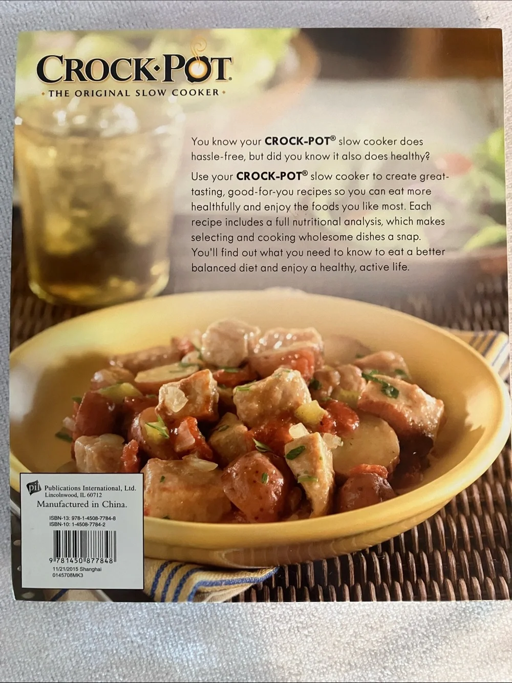CROCK.POT The Original Slow Cooker Skinny SLOW COOKER recipes hardcover Book